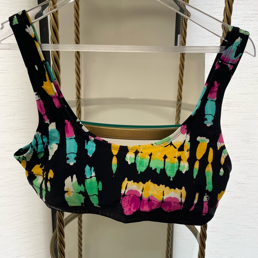 DKNY Swim Top XL 4-Way Stretch orig $68